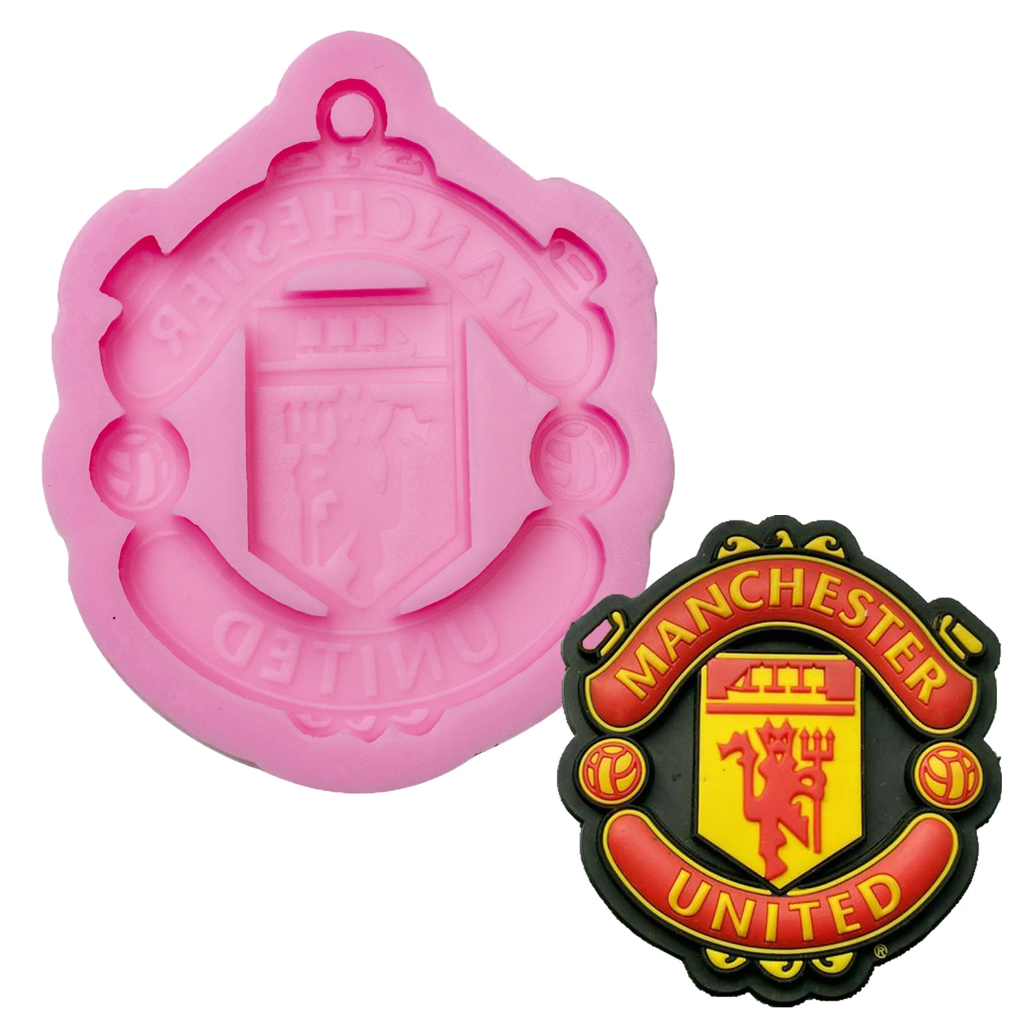 

Manchester United Keychains Mould Resin Silicone Epoxy Molds Mold for baking Birthday decoration kitchen Accessories