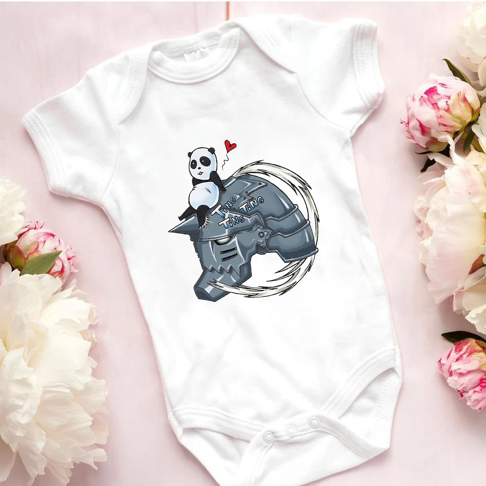 

Baby Boy Vogue Clothes Cute Panda Fullmetal Alchemist Newborn Romper Cozy Breathable Baby Girl Exquisite Bodysuit Ropa Bebe