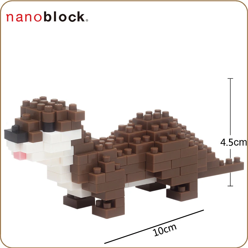 Nanoblock восточные мелкокрашеные выдры NANOBLOCK маленькие (120 штук) Мини кирпичи