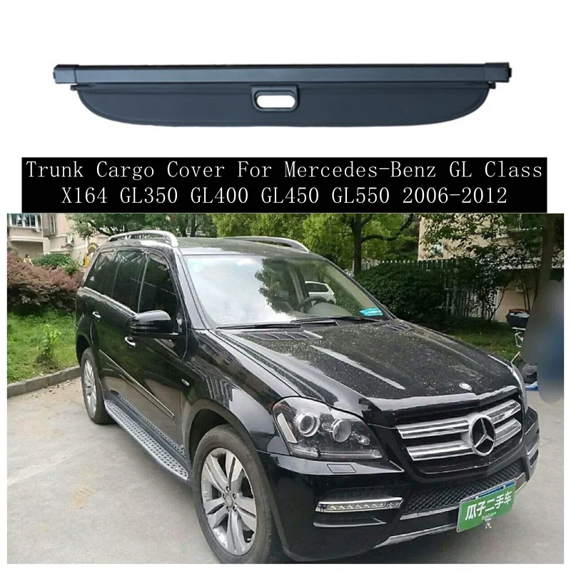 

Car Rear Trunk Cargo Cover Security Shield Screen shade For Mercedes-Benz GL Class X164 GL350 GL400 GL450 GL550 2006-2012