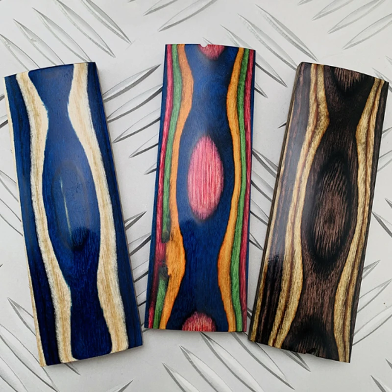

2pcs Color Wood For DIY Custom Knife Handle Scales Blanks plate Material making