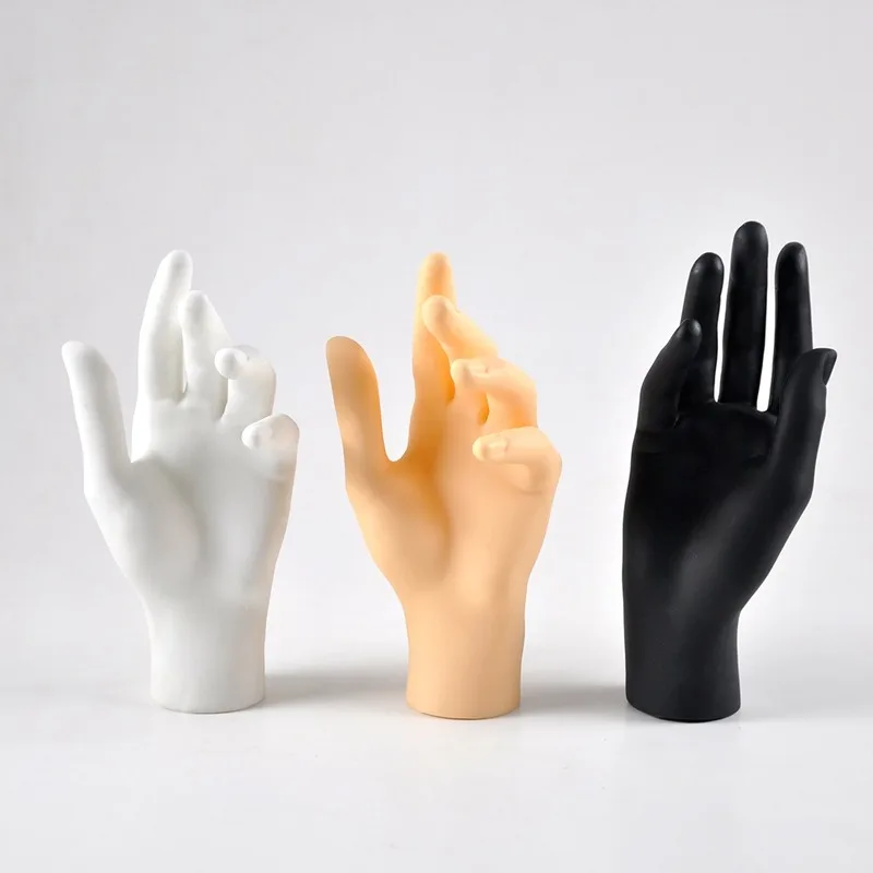 

Female Mannequin Hand Model Figurines Jewelry Ring Watch Gloves Display Stand Model Home Decoration Accessories for Living Room