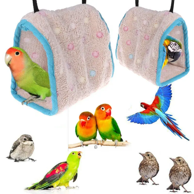 Зимняя птица плюшевая хижина палатка подвесная кровать гнездо клетка гамак для