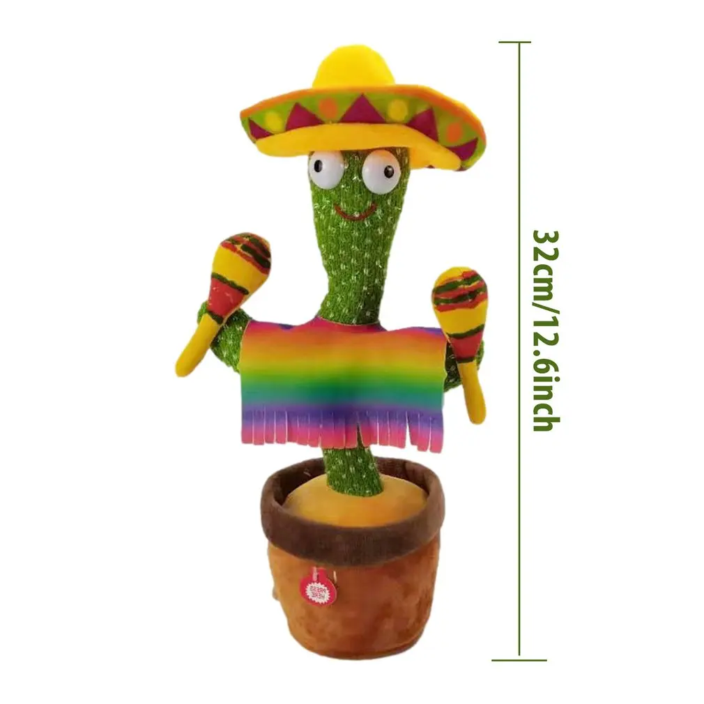 

Portable Twisting Music Song Dancing Cactus Toy Room Decoration Holiday Gift Durable Cactus Dancing Toy