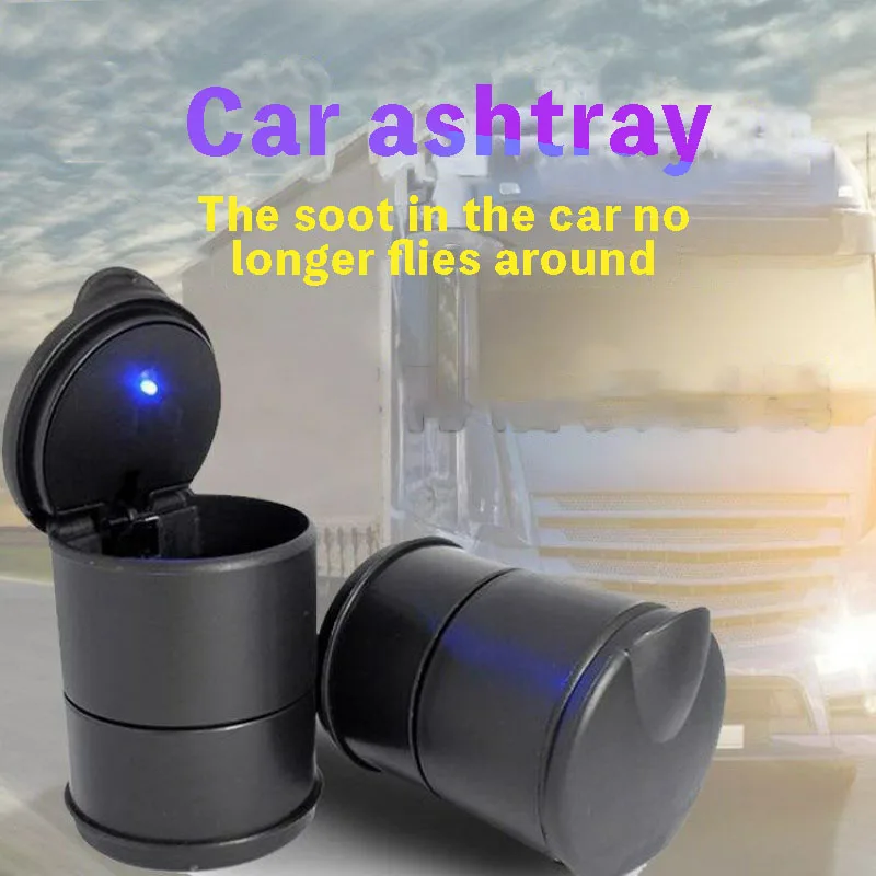 

Car Accessories Portable LED Light Car Ashtray Universal Cigarette Cylinder Holder Car Styling