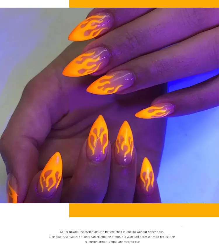 Набор гелей для ногтей Светящиеся украшения быстрое наращивание дизайн формы 15