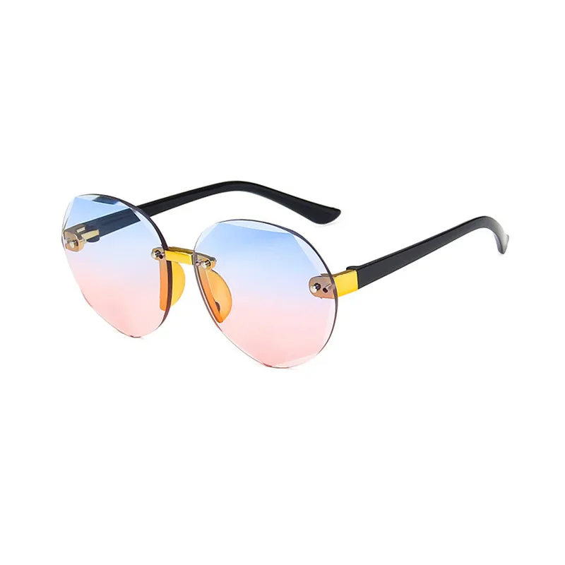 Детские солнцезащитные очки без оправы градиентные линзы для детей девочек и