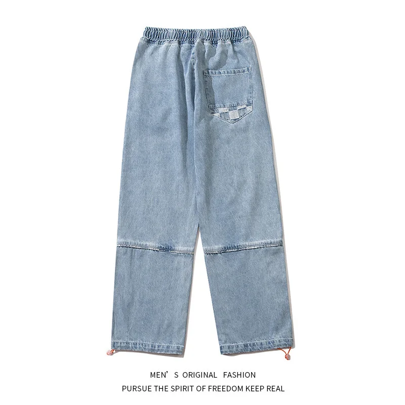 Модные мужские винтажные потертые джинсы в стиле хип-хоп с принтом смайлика