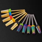 Радужная карбидная Вольфрамовая фреза для ногтей, керамическая фреза, пилочка для ногтей, электрическая фреза для маникюра