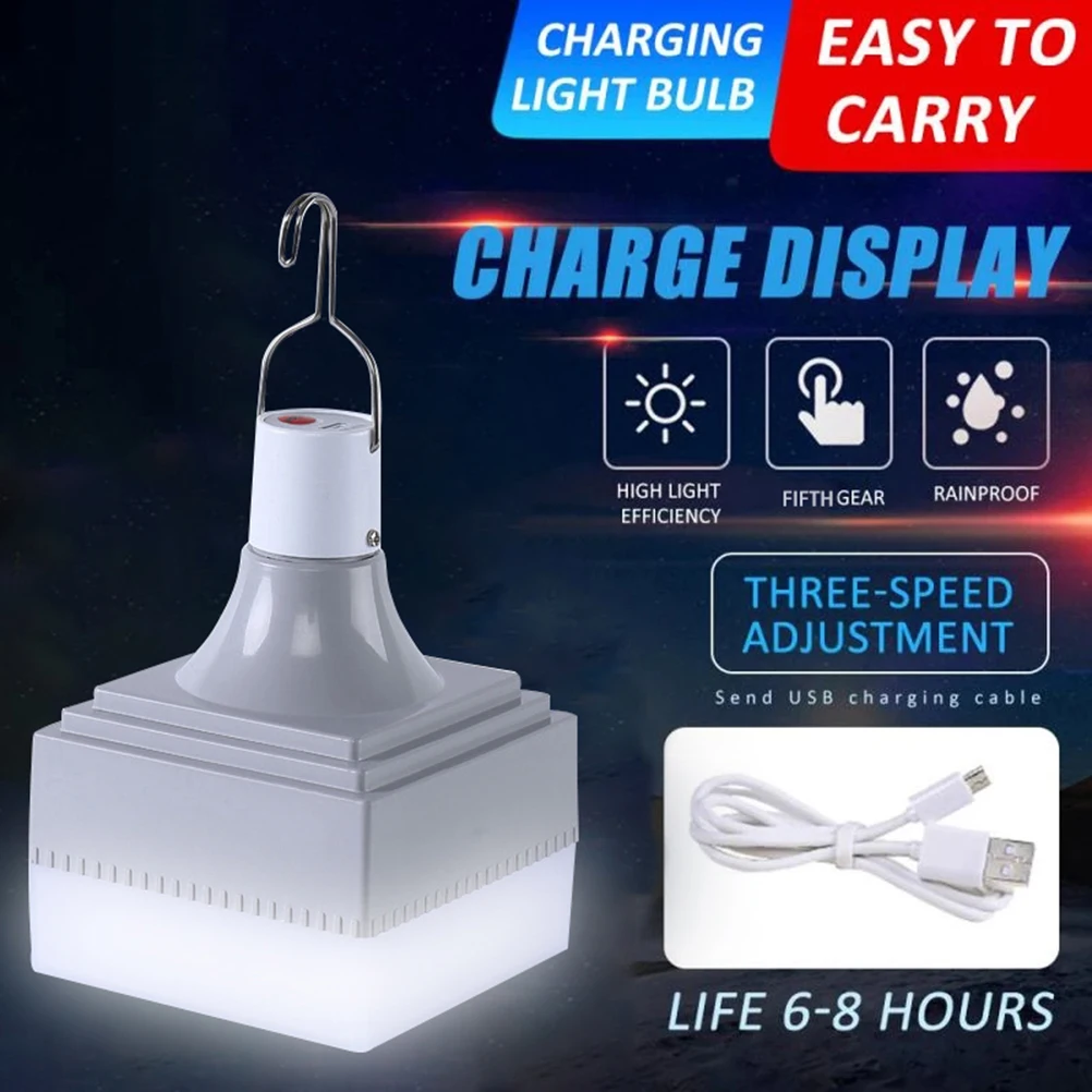 

30W USB Camping Lantern Rechargeable Tent Light With Hook Portable LED
