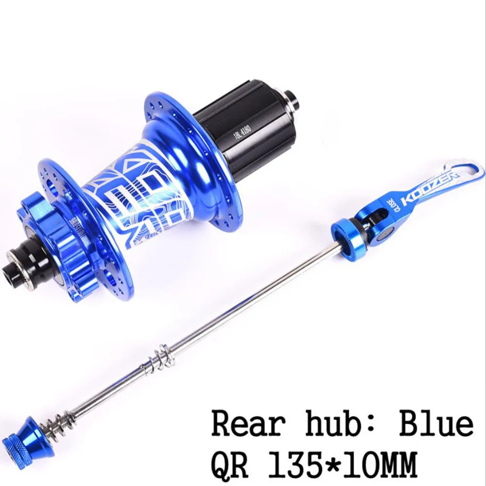 rear 32h QR blue Koozer xm490 MTB горный велосипед концентратор 11 скоростей 32 отверстия 28h 36h концентратор 4 герметичный подшипник 6 Pawls 72 зубьев Taki XD QR диск втулки колеса тормоза - Цвет: rear 32h QR blue