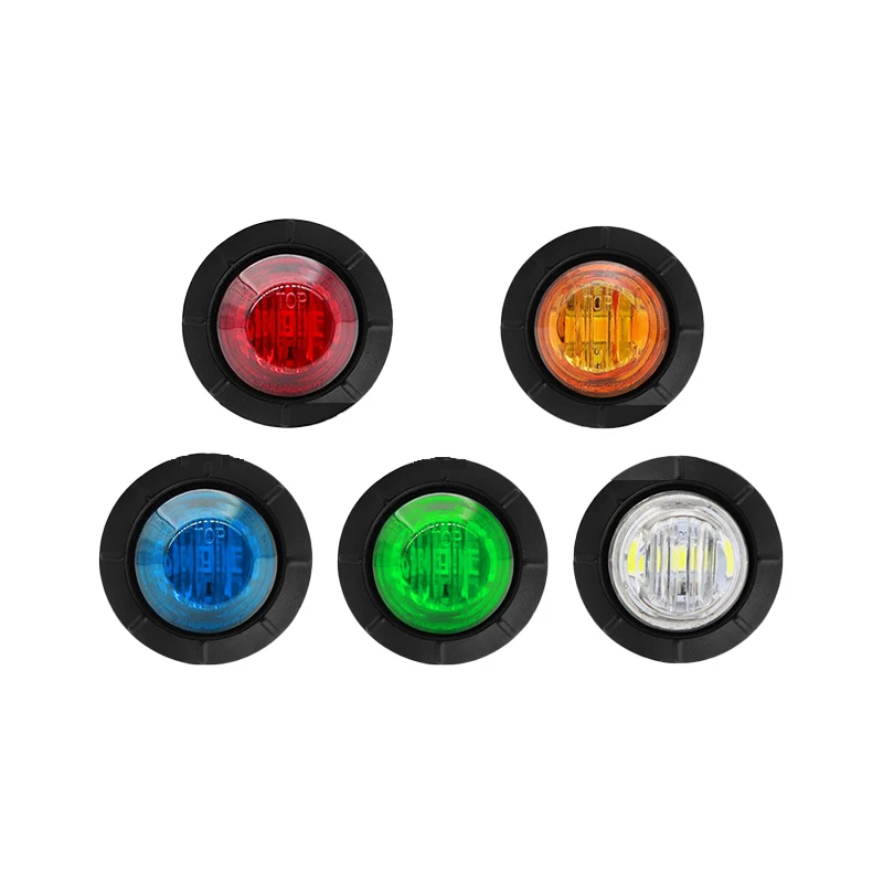 

12 В, 3 светодиода, 3/4 дюйма, универсальный автомобильный прицеп, маленькая круглая красная светодиодная пуля, боковые габаритные огни, сигнал...