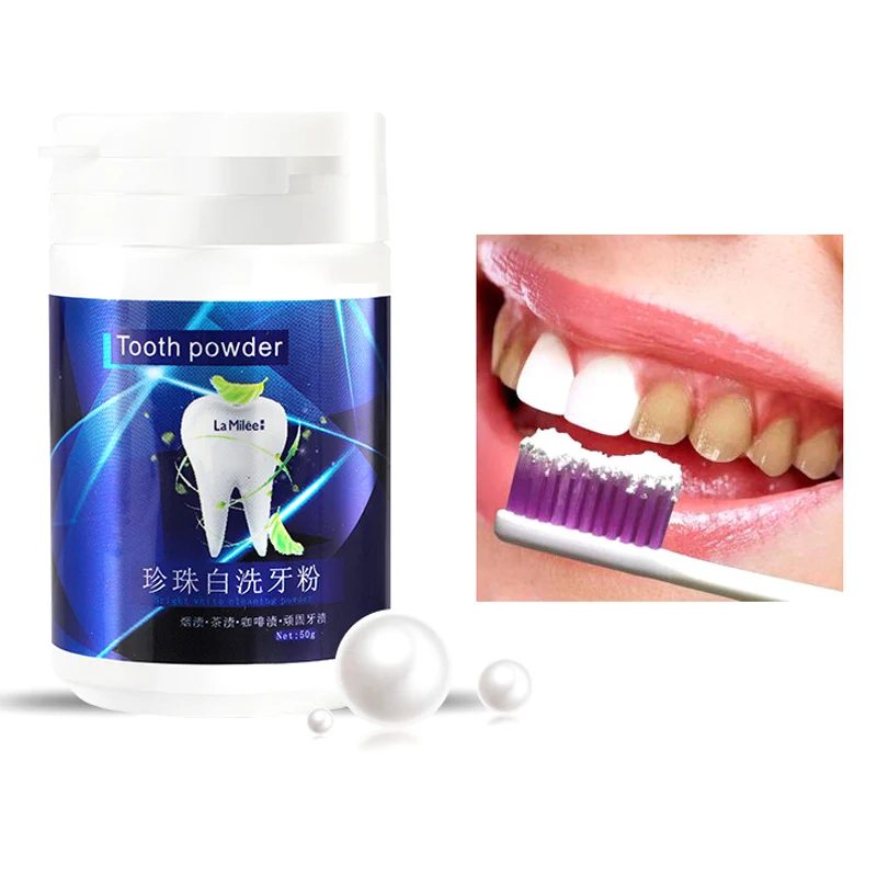 50 г зубы отбеливающий порошок для чистки быстрая пятновыводительная Уход за