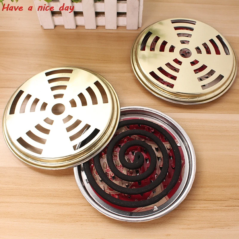 

Portable Mosquito Coils Holder Round Rack for Home Outdoor Insect Repellent Box