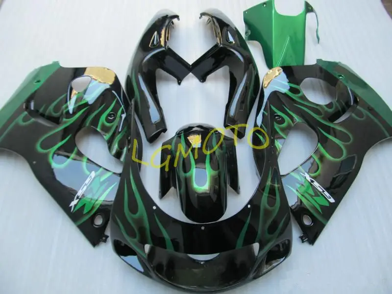 

Кузов на заказ для SUZUKI green black GSXR600 750 96 97 98 99 00 GSXR600 750 1996-2000 1997 1998 gsxr750 комплекты обтекателей