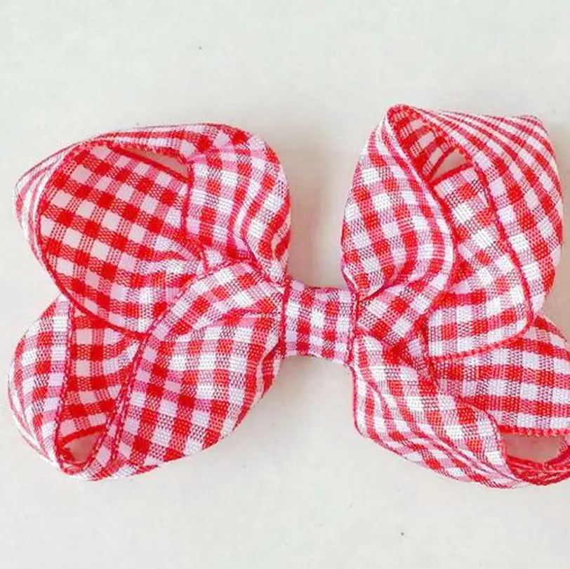 Клетчатый плед с заколки бантами для волос эластичной лентой Галстуки девочек