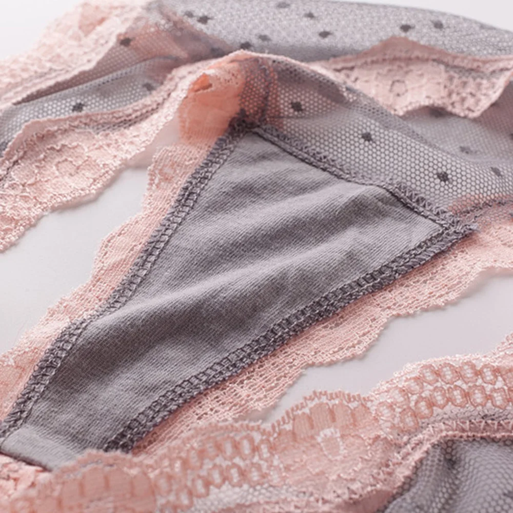 Новинка 5 цветов кружевные сетчатые хлопковые трусики женские сексуальные