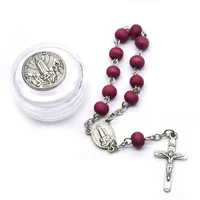 holy jesus cross bead bracelets with box fashion christianity jewelry catholicism exorcism talisman pendant prayer church gift