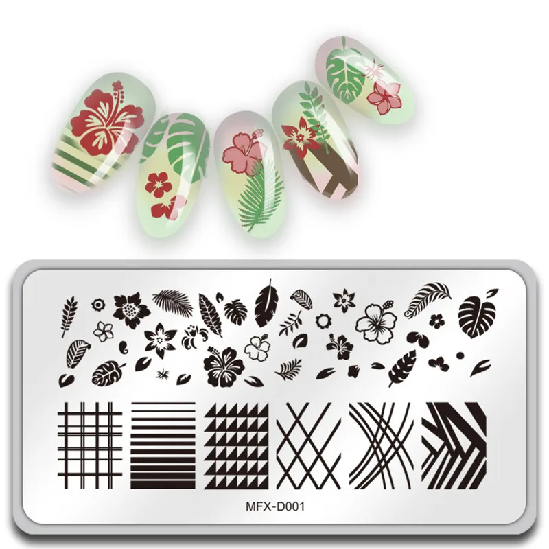 

MiFanXi Geometry Rotating Stripe Image Templates DIY Image Template Manicure Plate Stencil Tools