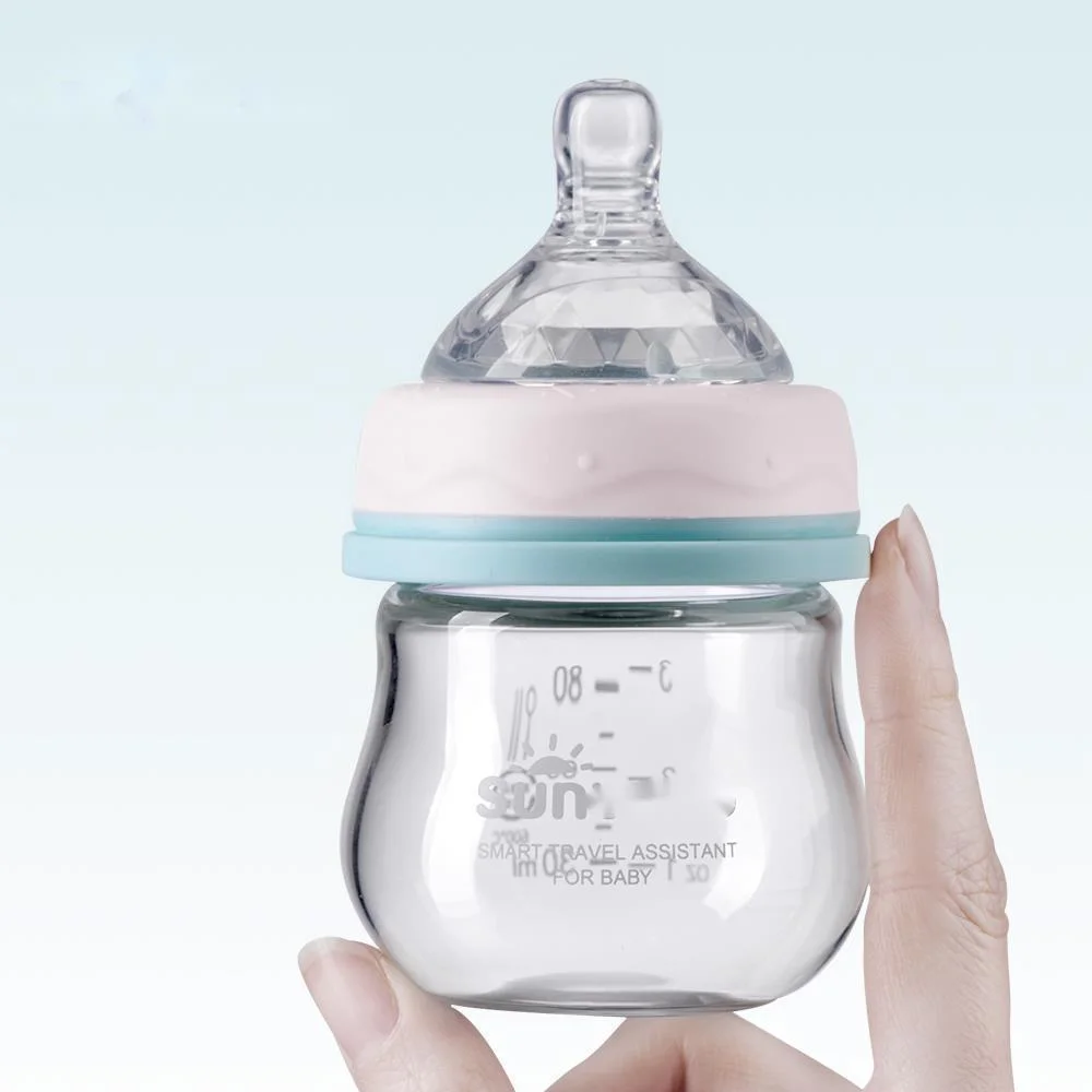 

Sunveno 80ml Newborn Baby Bottle Mini Feeding Nursing Bottle BPA Free Safe Newborn Nursing Care Feeder Glass