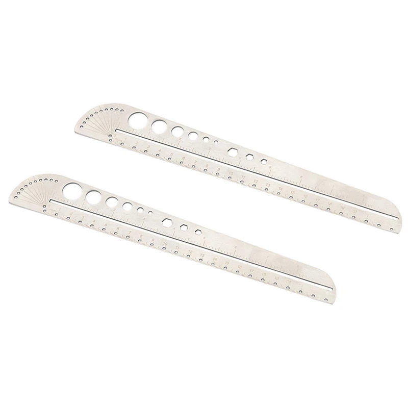 

Линейка многофункциональная из 2 предметов, измерительный инструмент для карт и путешествий, для спасения жизни на открытом воздухе, экстре...