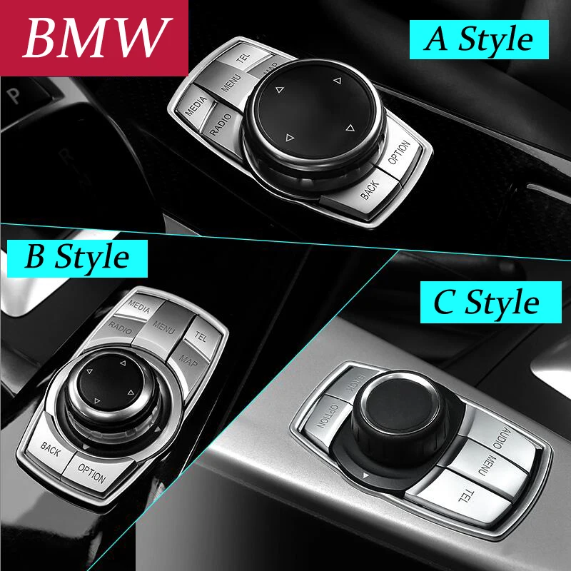 Центр управления мультимедиа клавиш Кнопка Наклейка ABS хром Чехлы для BMW X1 X3 X4 X5 X6