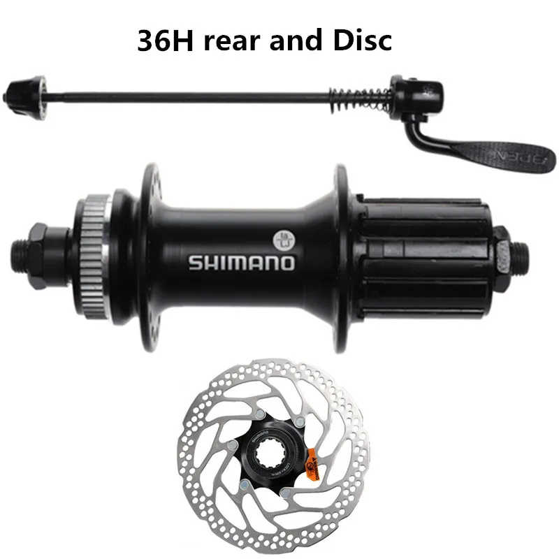 36H rear and Disc SHIMANO FH-RM35 концентратор горный велосипед 7 S/8 S/9 скорость универсальный замок дисковый тормоз карта быстросъемный вал 32 H/36 H и RT30 160 мм диск - Цвет: 36H rear and Disc