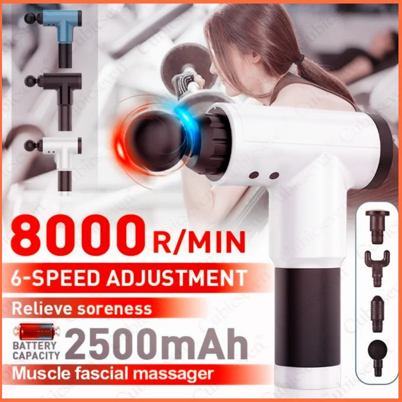 

High Power Muscle Electric Massage Gun High Speed Vibration Massager After Fitness Decompose Lactic Acid Relief Pain Relax body