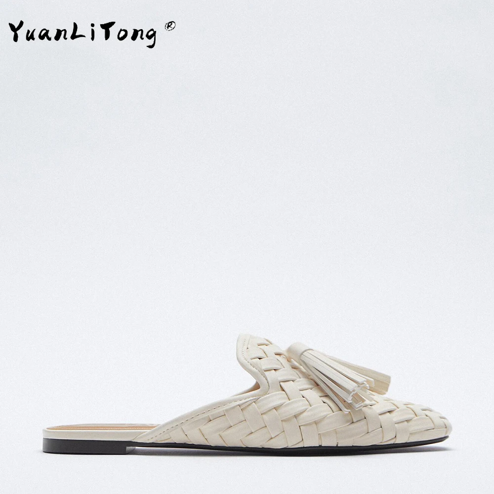 

New Women Slipper Pearl Slippers Flat With Indoor Spring Shoes For Female ZA Shoes