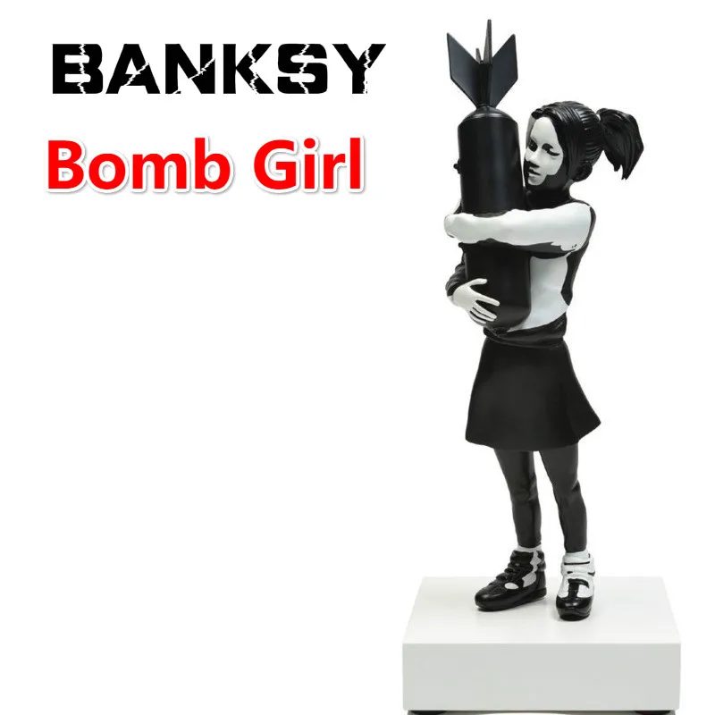 

Бэнкси бомба для девочки, обнимающая статуя, обнимающая мир бомба, девушка, уличное искусство, полимерная скульптура, украшение для дома и о...