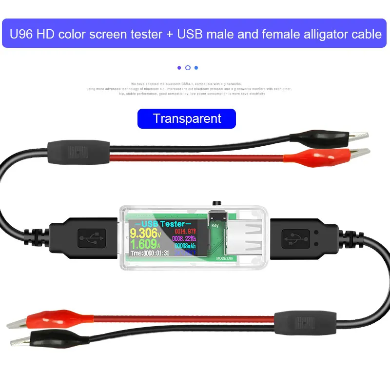 13 в 1 USB Тестер dc Цифровой вольтметр amperimetro напряжение измеритель тока Амперметр детектор power bank индикатор зарядного устройства - Цвет: TAdd alligator Cable