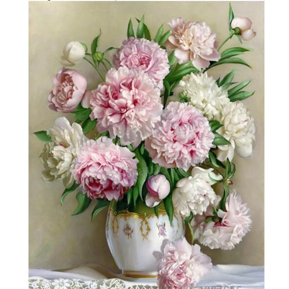 

30x40cm Diamond Peony Painting Rhinestone Crystal New Shelves Home Diy Diamond Embroidery Peony Flower Tree Special Shape
