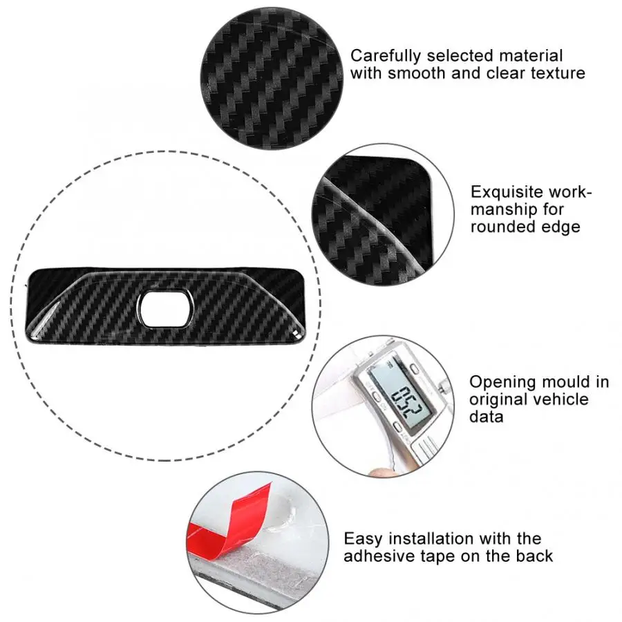 Текстура углеродного волокна электронный ручной тормоз P Кнопка крышка подходит