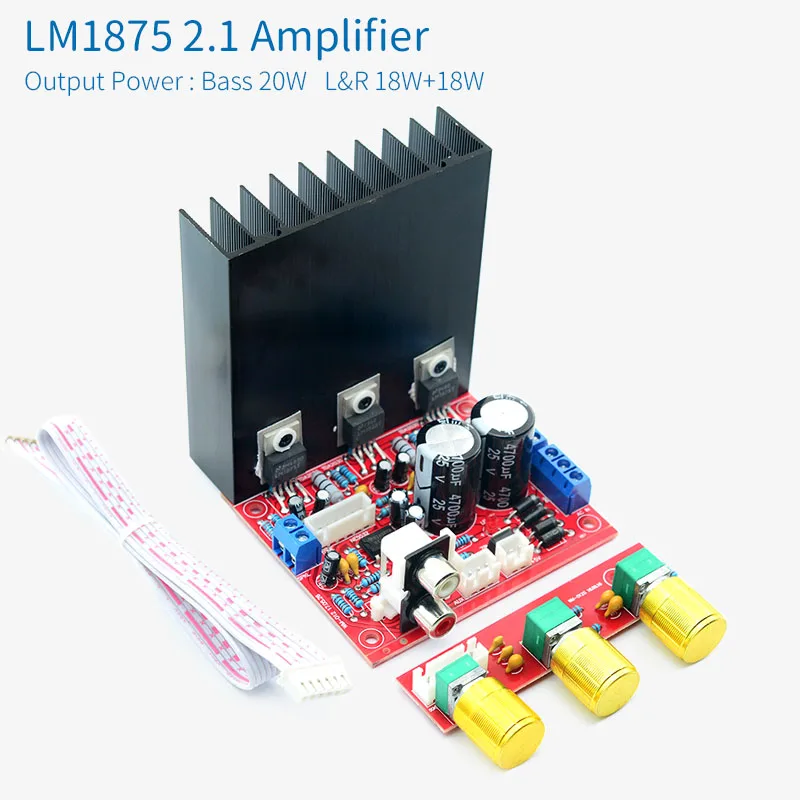 Плата усилителя мощности UNISIAN LM1875 2 1 каналов LM 1875 трехканальные усилители басов и