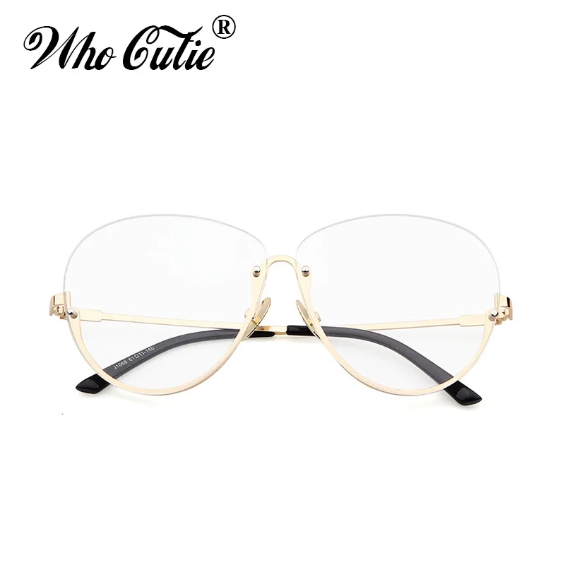 WHO CUTIE негабаритные солнцезащитные очки пилота полуметаллическая оправа мужские