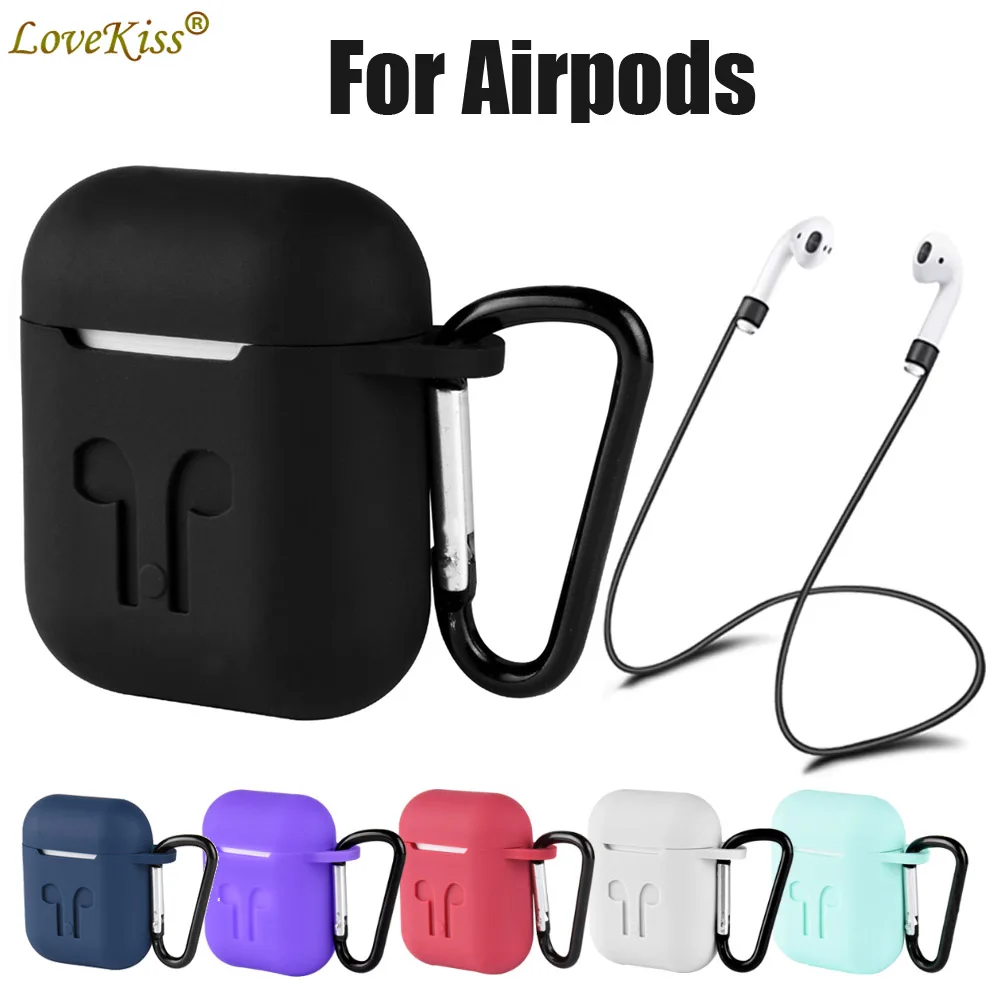 Мягкий силиконовый чехол s для Apple Airpods защитный противоударный Air Pods наушники с