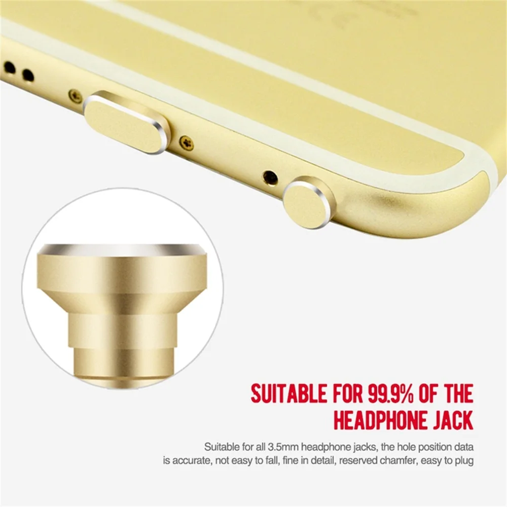Anti Dust Plug Cap Cover For Charger Dock 3.5mm Headset Earphone Jack Metal Dust-proof Iphone 12 11 X XR Max Plus |