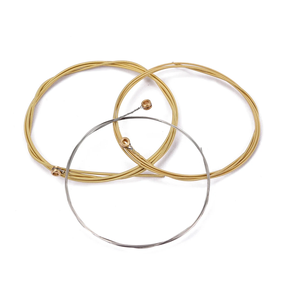 

6 PCS/ Set Assorted Sizes Steel Guitar Strings for 6 String Folk Acoustic Guitar 0.3mm 0.41mm 0.61mm 0.81mm 1.71mm 1.35mm