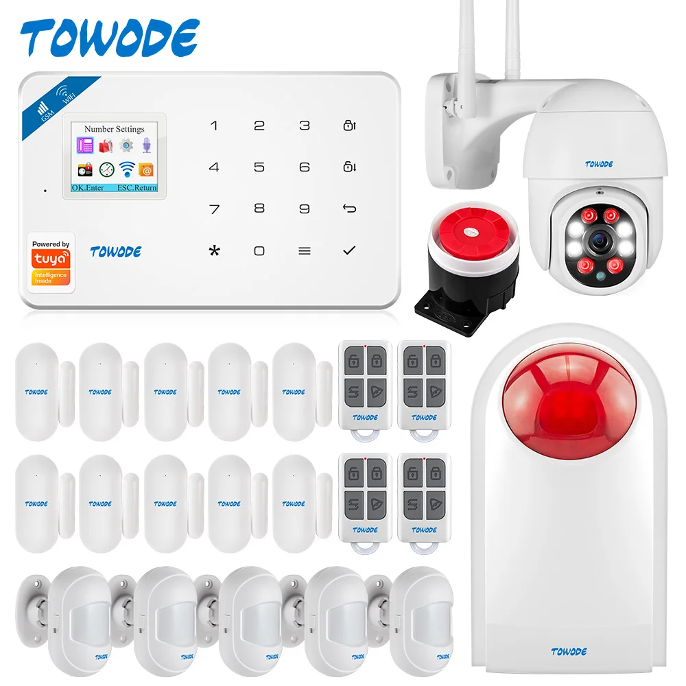 Система сигнализации TOWODE W181 с Wi-Fi GSM телефоном и приложением | Безопасность защита