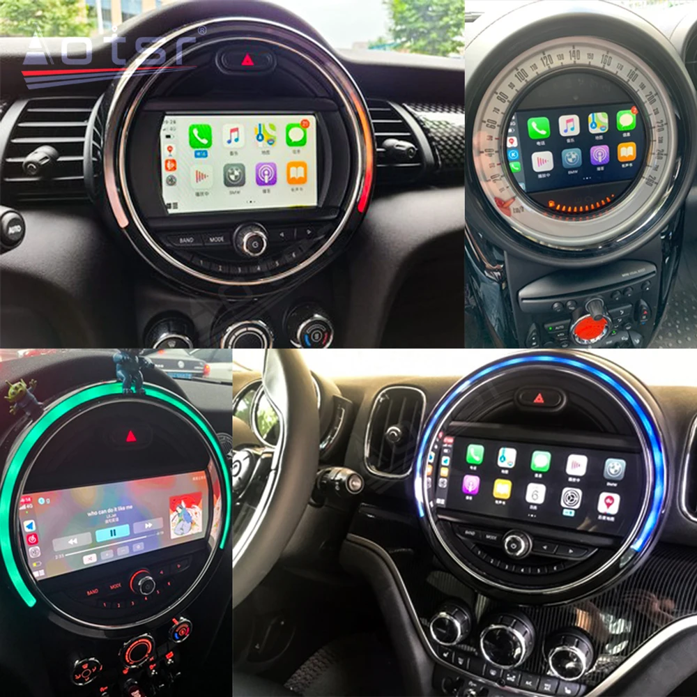 저렴한 무선 카플레이 BMW 미니 쿠퍼 해치 2014-2019 NBT CIC 시스템 안드로이드 자동 9.0 PX6 4 + 128G 미러 링크 자동차 라디오 오토라디오