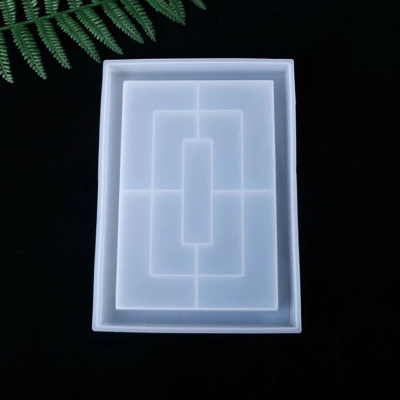 

Crystal Epoxy Resin Mold Jewelry Holder Fruit Snack Tray Plate Silicone Mould