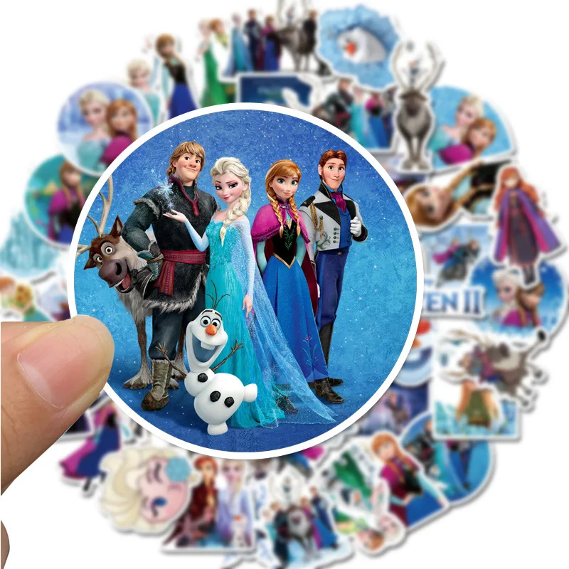 Disney FROZEN 2 наклейки 50 шт./лот чехол на колесиках чемодан для ноутбука ПВХ