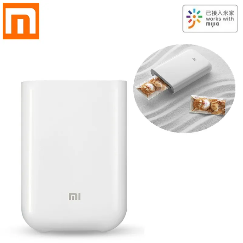 Оригинальный портативный мини Карманный фотопринтер Xiaomi AR 300 точек/дюйм с