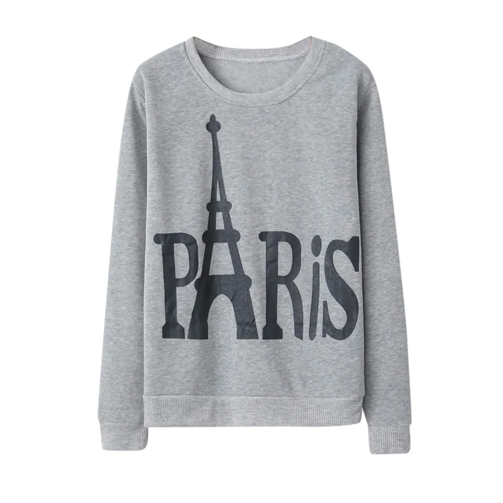 Новая Осенняя блузка для женщин с принтом Круглый принт блузки шеи длинный рукав