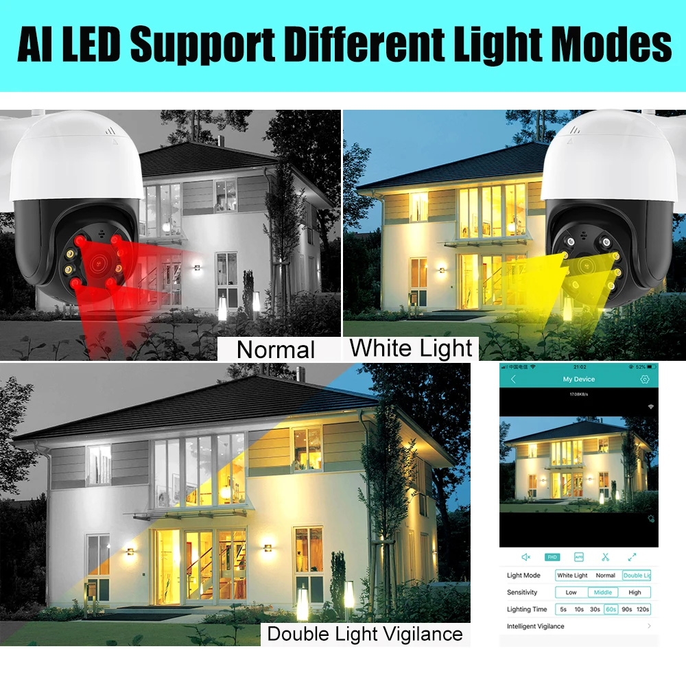 

WIFI 1080P Mini Wifi Camera Surveillance exter Security Camera Humain Detection AI Camera 1ch Size camera wifi onvif sd card