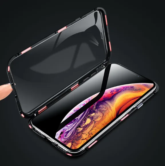 Новый магнитный металлический чехол для телефона huawei P20 P30 Pro V20 закаленное стекло