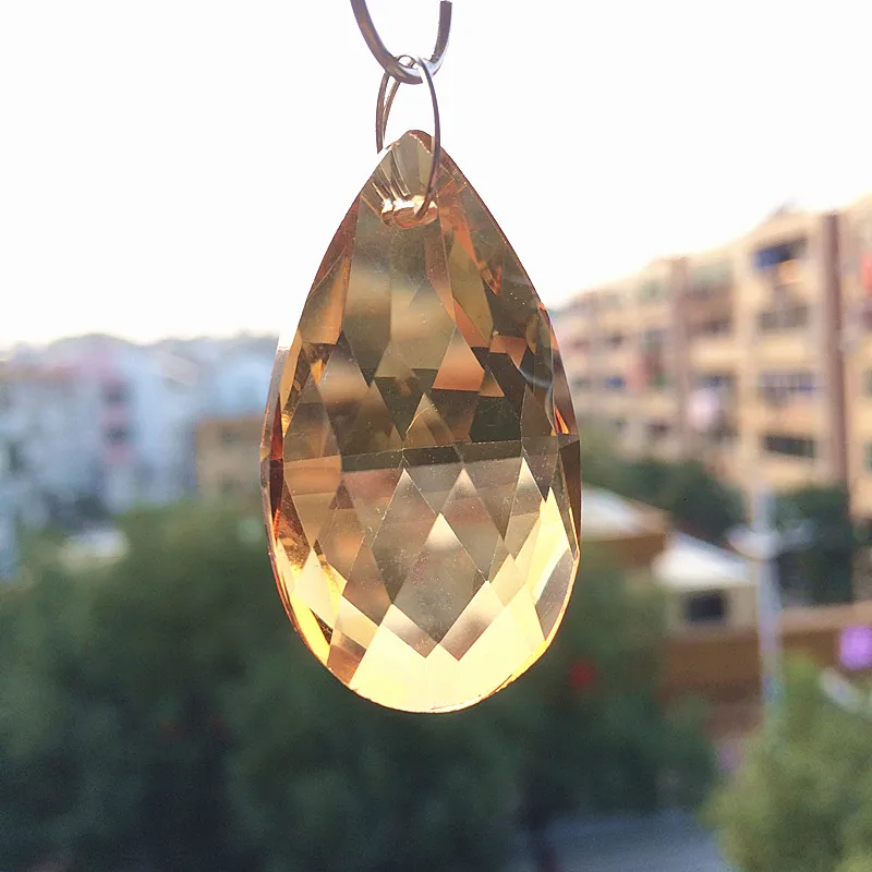 1 шт. 50 мм шампанское Хрустальное стекло граненые детали люстры Ловец окон