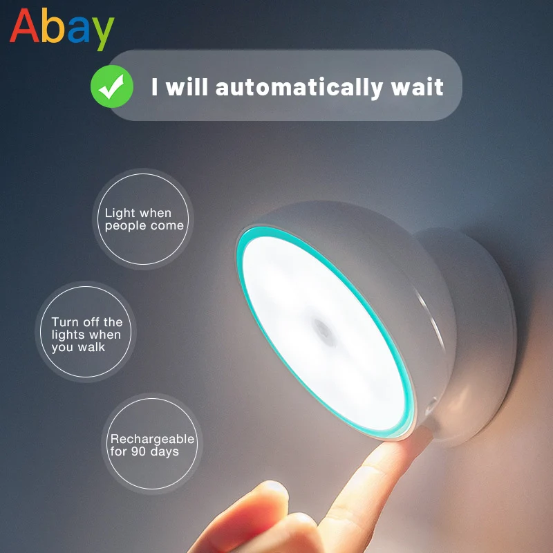 

Smart Lamp Human Body Induction Lamp Led Night Light Bedside Lamp Portable Magnetic Cabinet Lamp Staircase Shoe Cabinet Wall