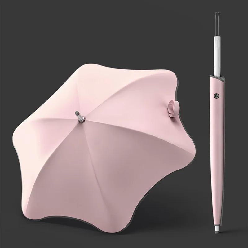 4 цвета 6K2021 новый креативный однотонный Зонт с длинной ручкой зонт от солнца