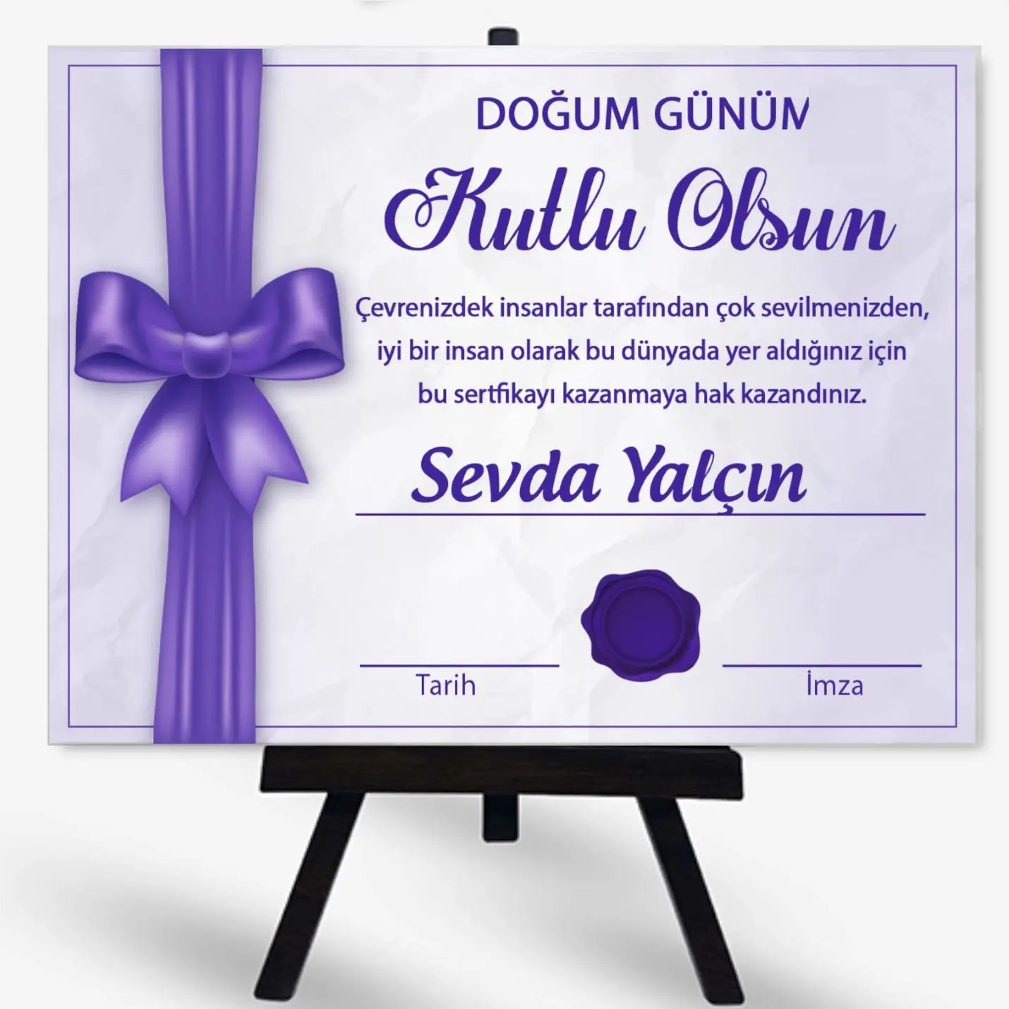 

Personalized Birthday Certificate